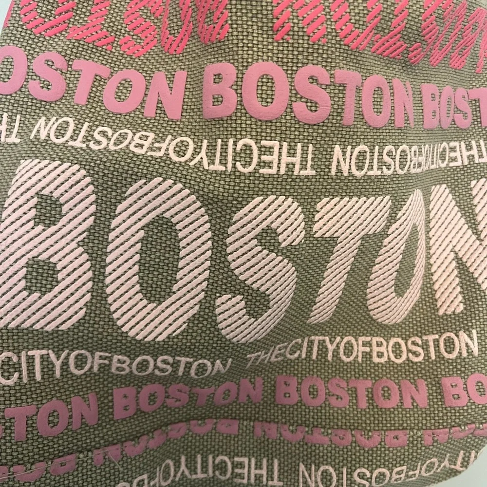 Robin Ruth Pink and Tan Boston Hobo Bag 100% Cotton